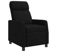 vidaXL Fauteuil inclinable Noir Tissu