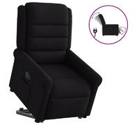 vidaXL Fauteuil inclinable - Noir tissu