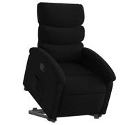 vidaXL Fauteuil inclinable releveur électrique en tissu Noir pour personnes âgées