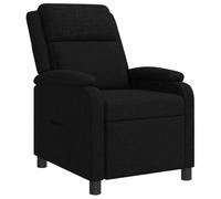 vidaXL Fauteuil inclinable en tissu – noir