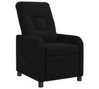 vidaXL Fauteuil inclinable Noir Tissu