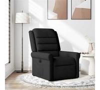 vidaXL Fauteuil inclinable Noir Tissu, Fauteuil, Fauteuil inclinable TV, Poussette, Fauteuil inclinable pour Personnes âgées, Fauteuil canapé