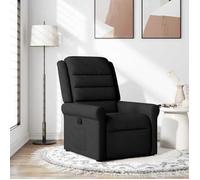 vidaXL Fauteuil inclinable TV en tissu noir pour personnes âgées