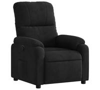 vidaXL Fauteuil inclinable Noir Tissu Microfibre
