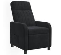 vidaXL Fauteuil inclinable Noir Velours (V)