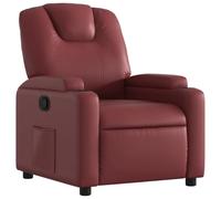 vidaXL Fauteuil inclinable – Similicuir, porte-gobelets, accoudoirs – Rouge bordeaux