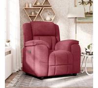 VIDAXL Fauteuil inclinable - Rouge bordeaux Tissu