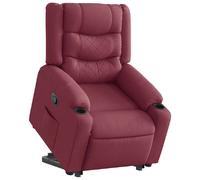 vidaXL Fauteuil inclinable - Rouge Bordeaux Tissu