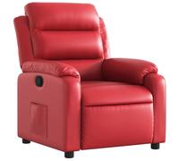 vidaXL Fauteuil réglable similicuir rouge Rouge G