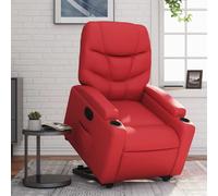 vidaXL Fauteuil inclinable - Rouge similicuir