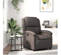vidaXL Fauteuil inclinable – cuir véritable – marron foncé