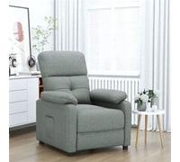vidaXL Fauteuil inclinable 348276 – Siège avec accoudoirs et repose-pied – Gris foncé