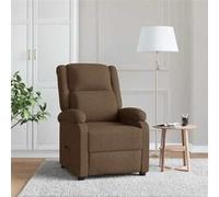 vidaXL Fauteuil inclinable Marron Tissu