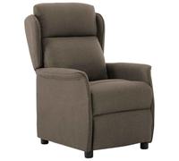 vidaXL Fauteuil inclinable Taupe Polyester | Fauteuil inclinable tout doux pour te relaxer à fond, Tissu taupe classe qui va avec n'importe quelle déco,