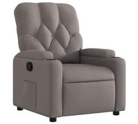 vidaXL Fauteuil inclinable Taupe Tissu