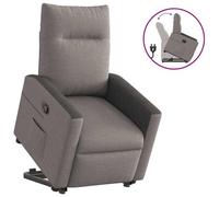 vidaXL Fauteuil inclinable taupe tissu