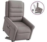 vidaXL Fauteuil inclinable taupe tissu 3303321 Gris G