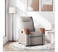vidaXL Fauteuil inclinable Taupe Tissu