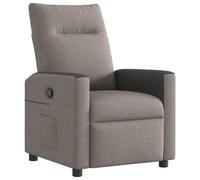 vidaXL Fauteuil inclinable Taupe Tissu, Fauteuil, Fauteuil inclinable TV, Poussette, Fauteuil inclinable pour Personnes âgées, Fauteuil canapé