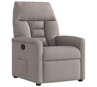vidaXL Fauteuil inclinable – Tissu taupe