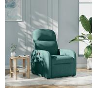 vidaXL Fauteuil Inclinable - Vert Foncé Tissu