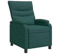 vidaXL Fauteuil inclinable Vert foncé Tissu