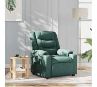vidaXL Fauteuil inclinable Vert foncé Tissu 4019925