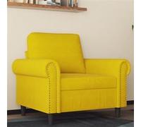 vidaXL Fauteuil 60 cm Velours Jaune