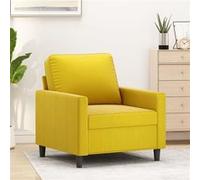 vidaXL Fauteuil Jaune 60 cm Velours