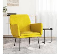 vidaXL Fauteuil Jaune 62x79x79 cm Velours Jaune G