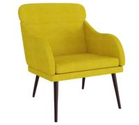 vidaXL Fauteuil Jaune 63x76x80 cm Velours