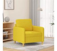 vidaXL Fauteuil Jaune clair 60 cm Tissu