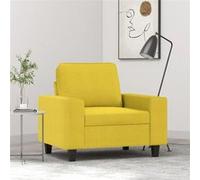 vidaXL Fauteuil Jaune clair 60 cm Tissu