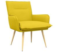 vidaXL Fauteuil Jaune Clair Tissu