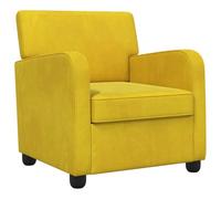 vidaXL Fauteuil Jaune Velours