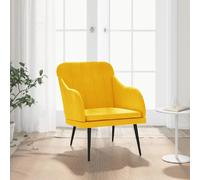 vidaXL Fauteuil - Jaune Velours