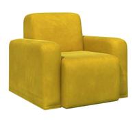 vidaXL Fauteuil Jaune Velours (V), Fauteuil en Velours Moderne, Assise Chic pour Salon, Chambre, Coussin Confortable, Design stylé