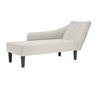 vidaXL – Fauteuil long 4009799 – Accoudoir droit, velours crème