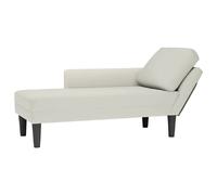 VidaXL Fauteuil Long avec Coussin Lombaire - Crème
