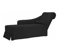 vidaXL Fauteuil long avec traversin et accoudoir droit noir velours