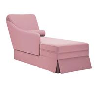 vidaXL Fauteuil long avec traversin - Rose Velours