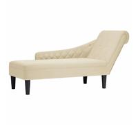 vidaXL Fauteuil Long - Crème