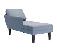 vidaXL Fauteuil long en velours bleu