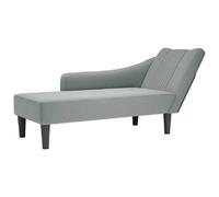 vidaXL Fauteuil long - Gris clair tissu