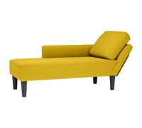 VIDAXL Fauteuil long - Jaune velours