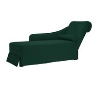 vidaXL Fauteuil Long Vert Foncé avec Traversin
