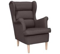 vidaXL Fauteuil Relax Marron foncé Tissu 74x84x100 cm de salon