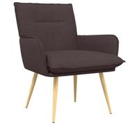 vidaXL Fauteuil Marron foncé Tissu