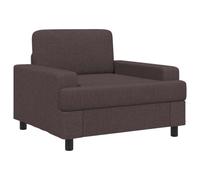 vidaXL Fauteuil Marron foncé Tissu