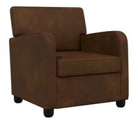 vidaXL Fauteuil Marron Simili Daim